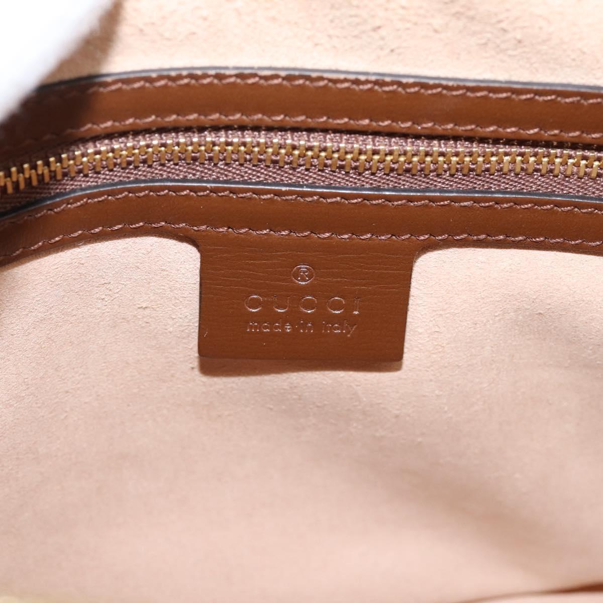 GUCCI GG Supreme Shoulder Bag PVC Beige Gold Tone 645454 Auth mr2966V
