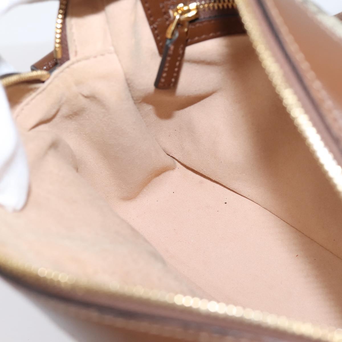 GUCCI GG Supreme Shoulder Bag PVC Beige Gold Tone 645454 Auth mr2966V