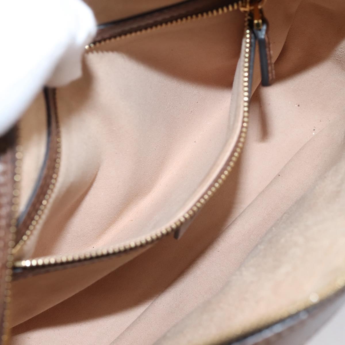 GUCCI GG Supreme Shoulder Bag PVC Beige Gold Tone 645454 Auth mr2966V