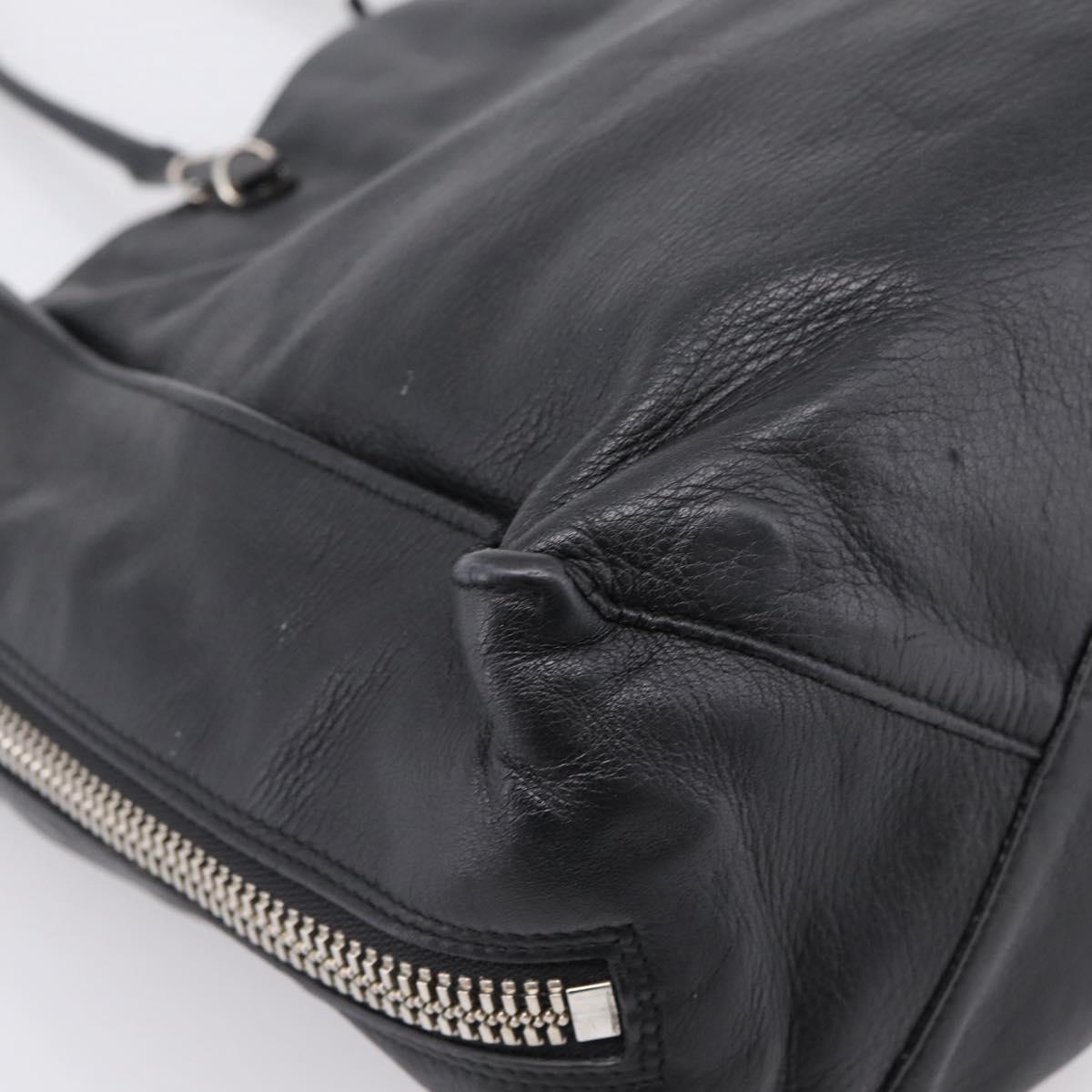 Balenciaga Mini Paper A4 Hand Bag Leather Black Silver 357330 Auth mr2968A