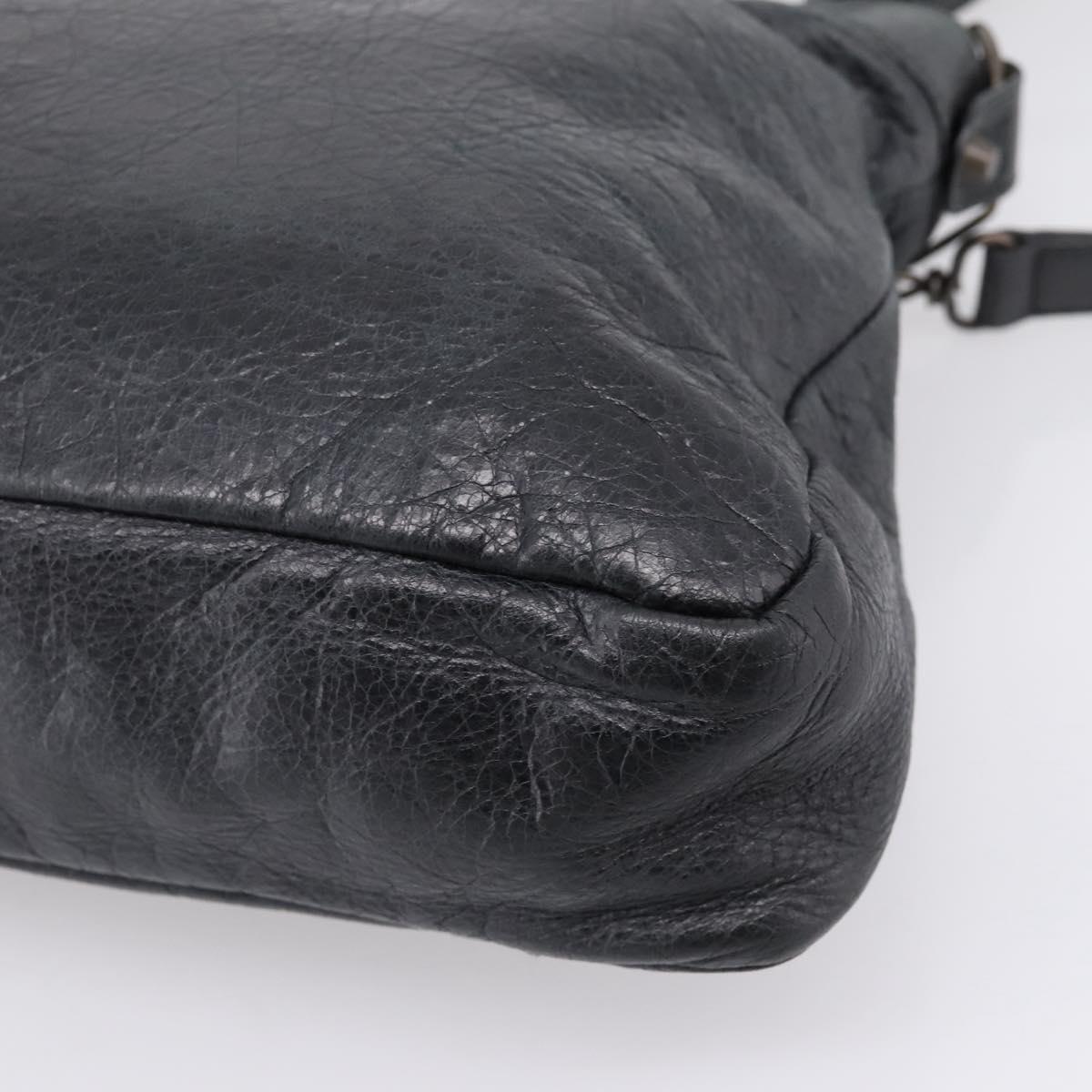 Balenciaga The Town Hand Bag Leather 2way Black 240579 Auth mr2969SAM