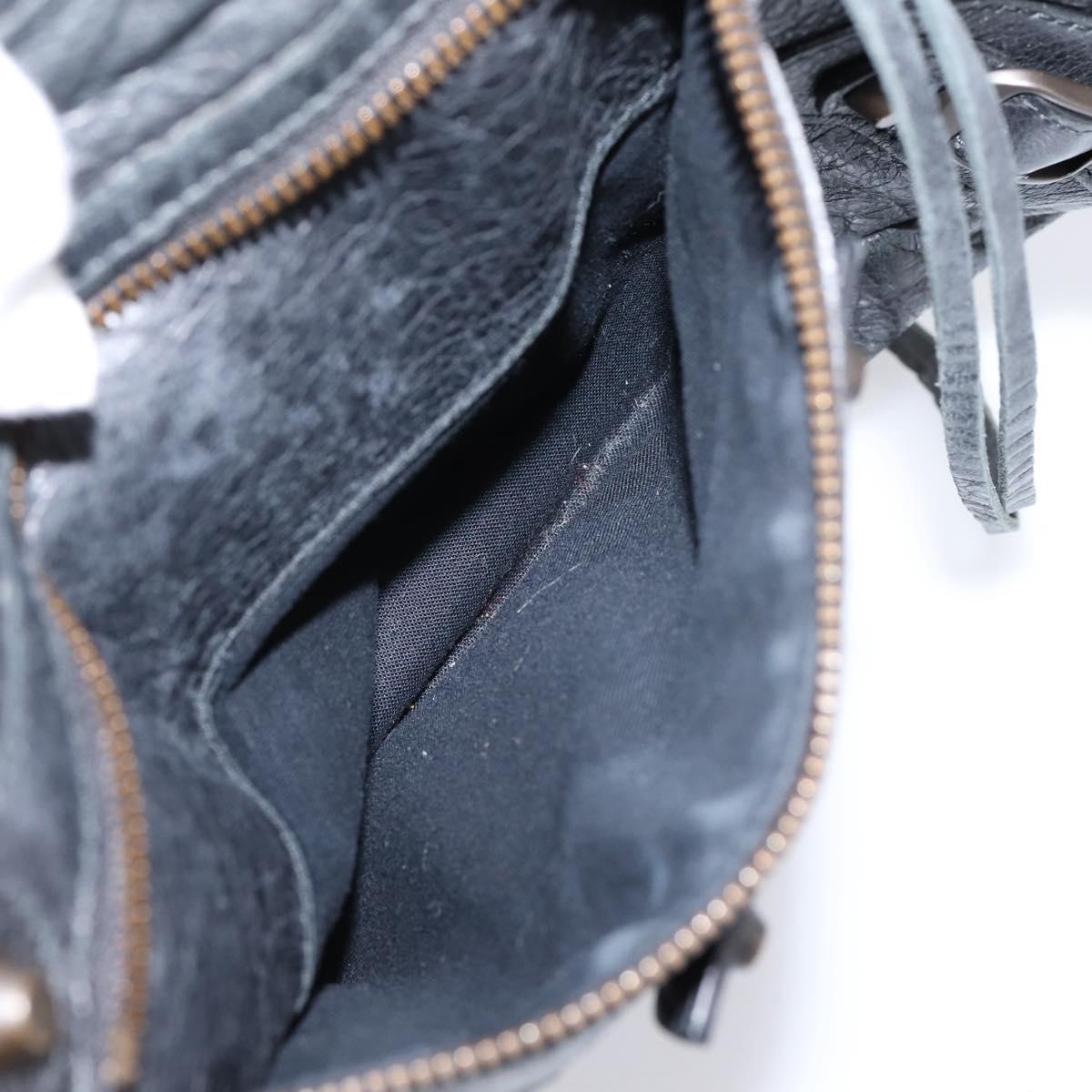Balenciaga The Town Hand Bag Leather 2way Black 240579 Auth mr2969SAM