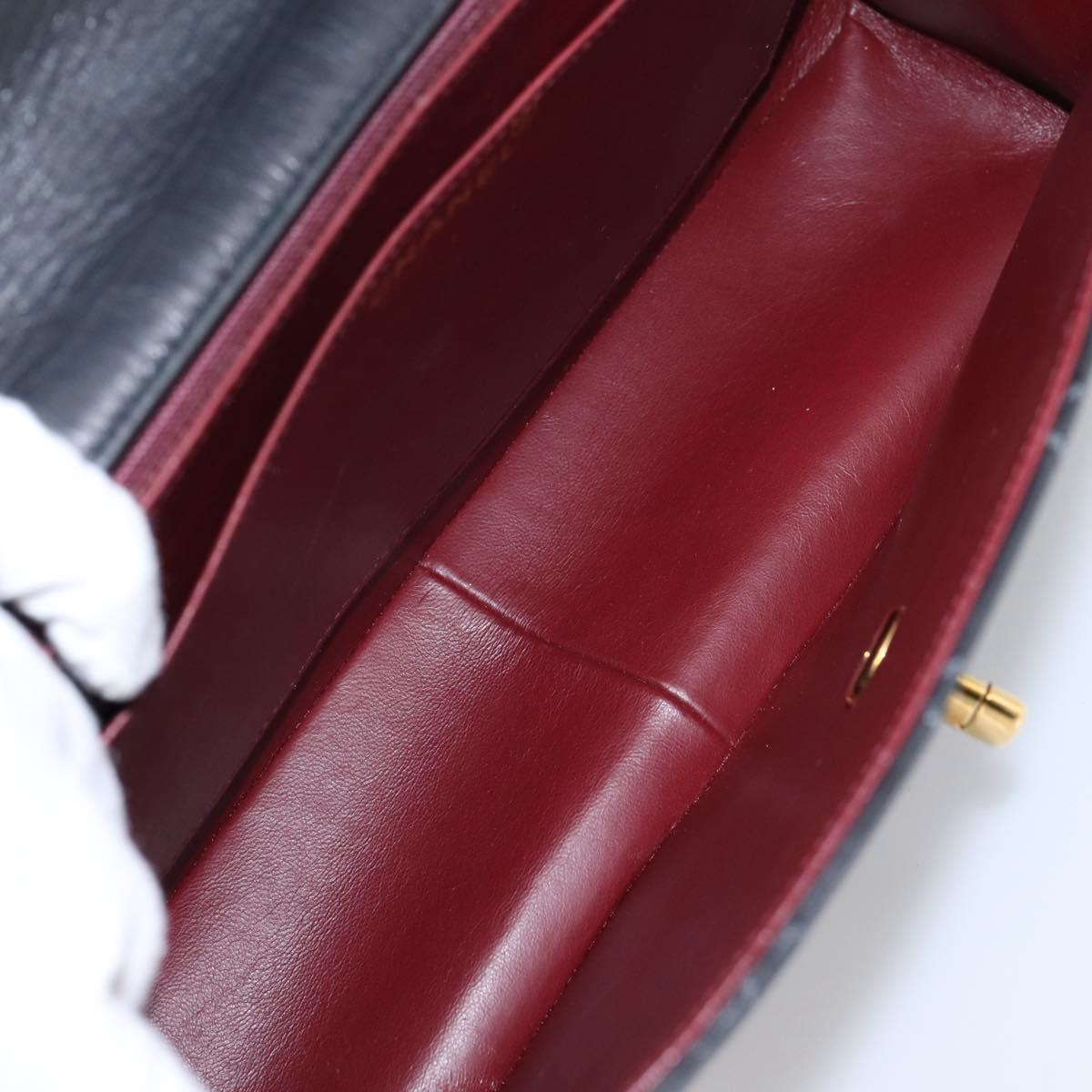 CHANEL Matelasse Big Matelasse 34 Shoulder Bag Lamb Skin Black CC Auth mr2970SAV