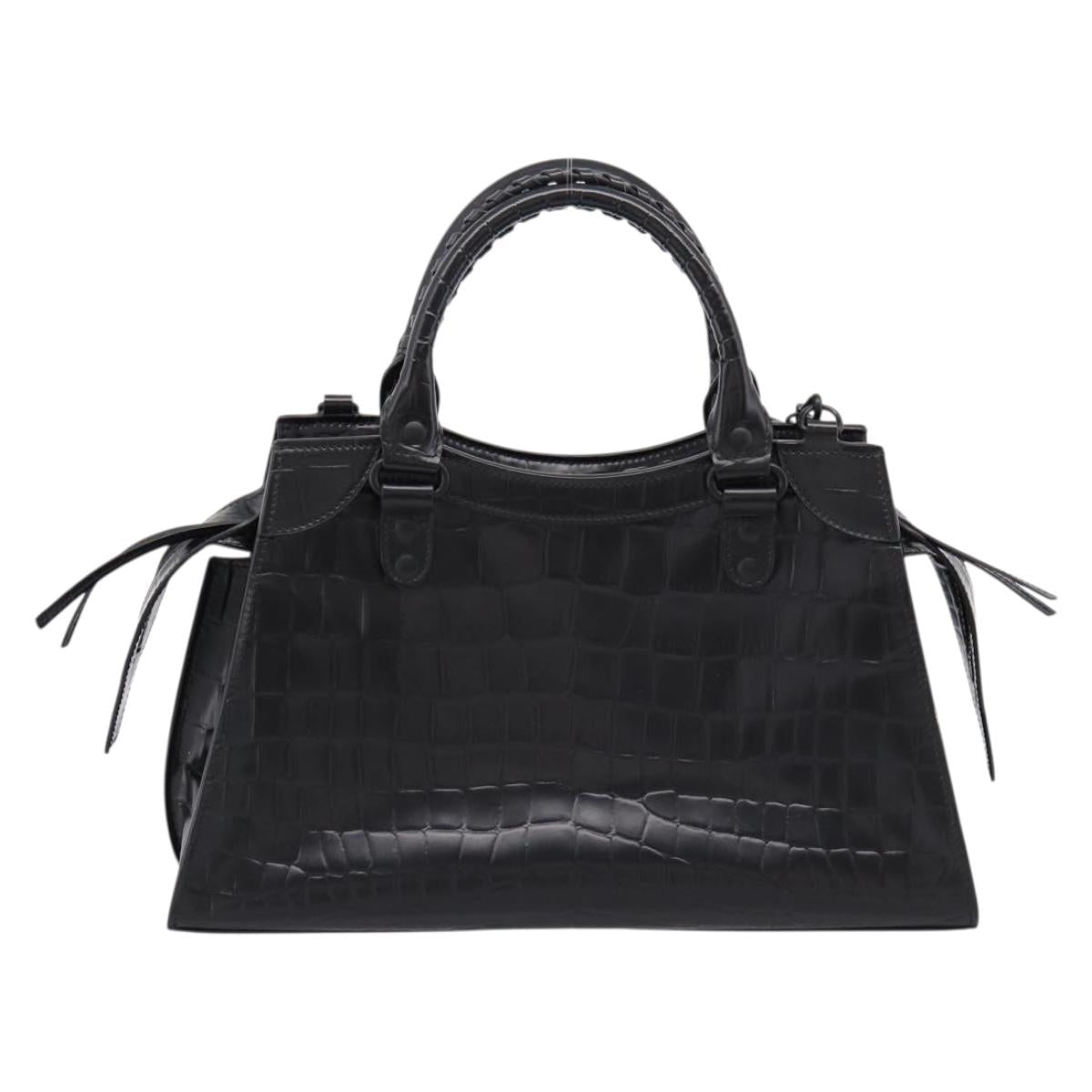 Balenciaga Neo Classic City Small Hand Bag 2way Black 638521 Auth mr2975V