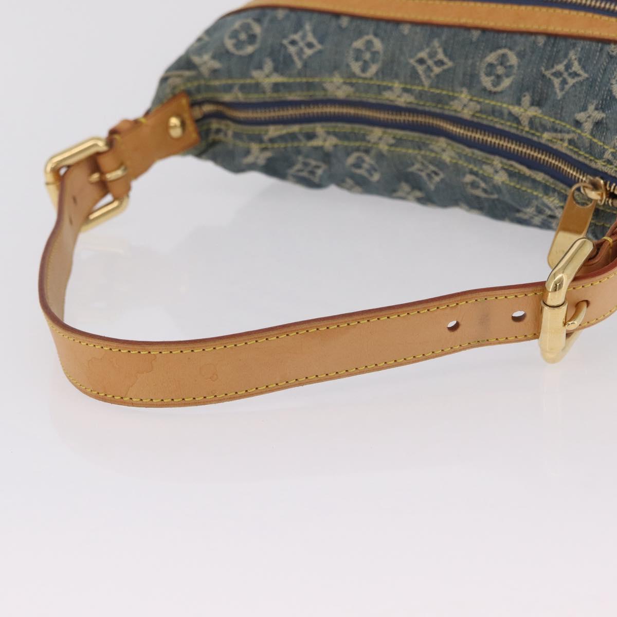 LOUIS VUITTON Monogram Denim Buggy PM Shoulder Bag Blue M95049 LV Auth mr2976V