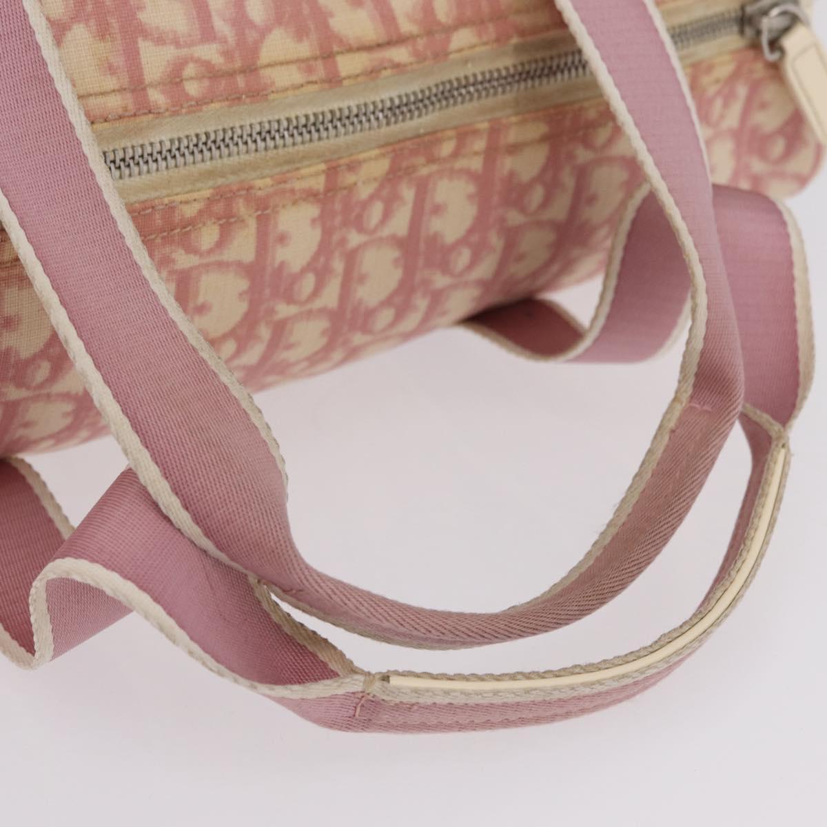 Christian Dior Trotter Hand Bag PVC Pink Silver Auth mr2982