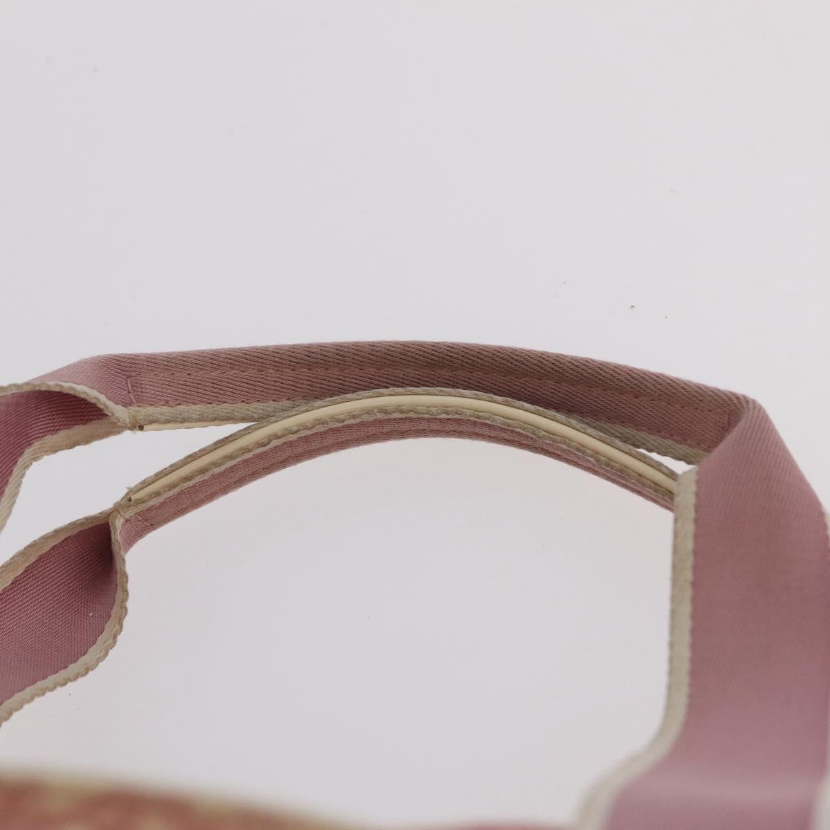 Christian Dior Trotter Hand Bag PVC Pink Silver Auth mr2982