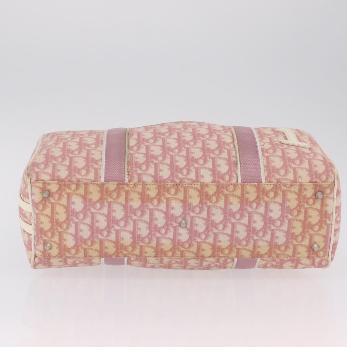 Christian Dior Trotter Hand Bag PVC Pink Silver Auth mr2982