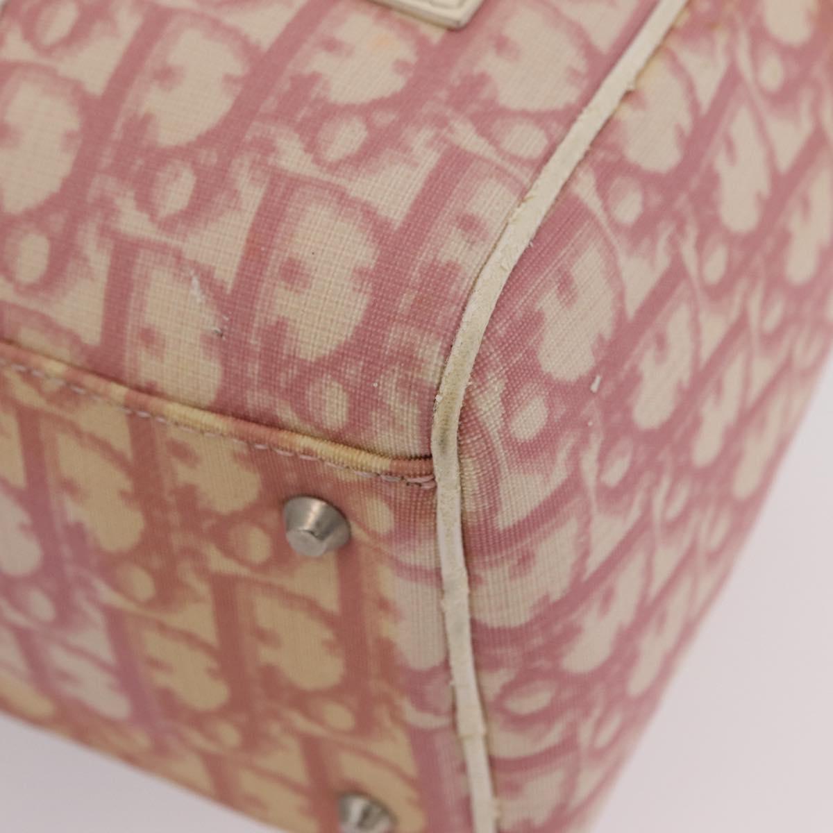 Christian Dior Trotter Hand Bag PVC Pink Silver Auth mr2982