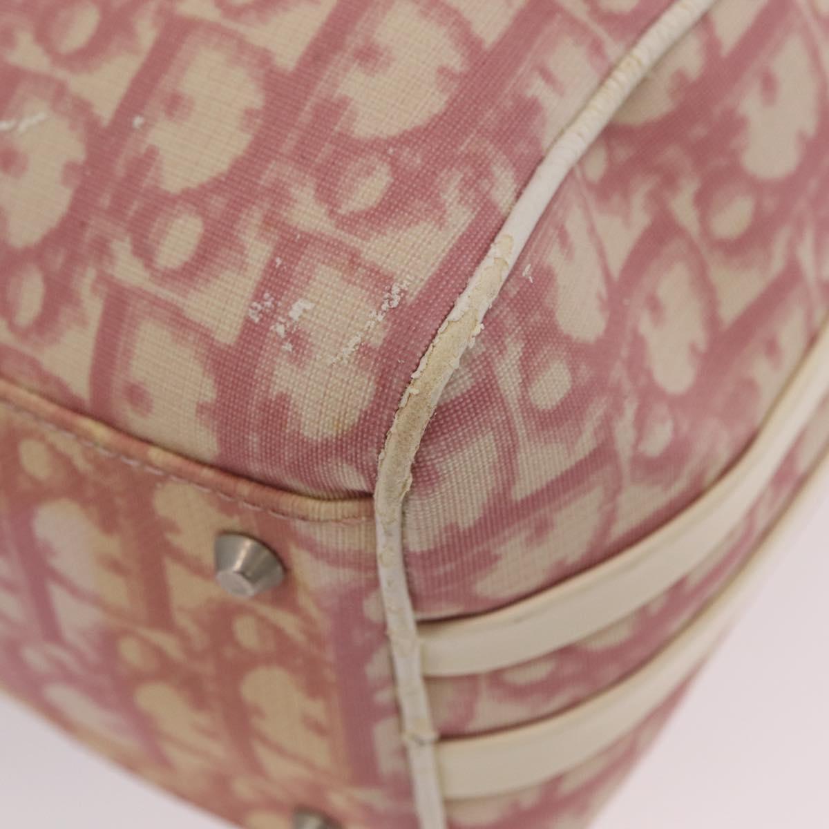 Christian Dior Trotter Hand Bag PVC Pink Silver Auth mr2982