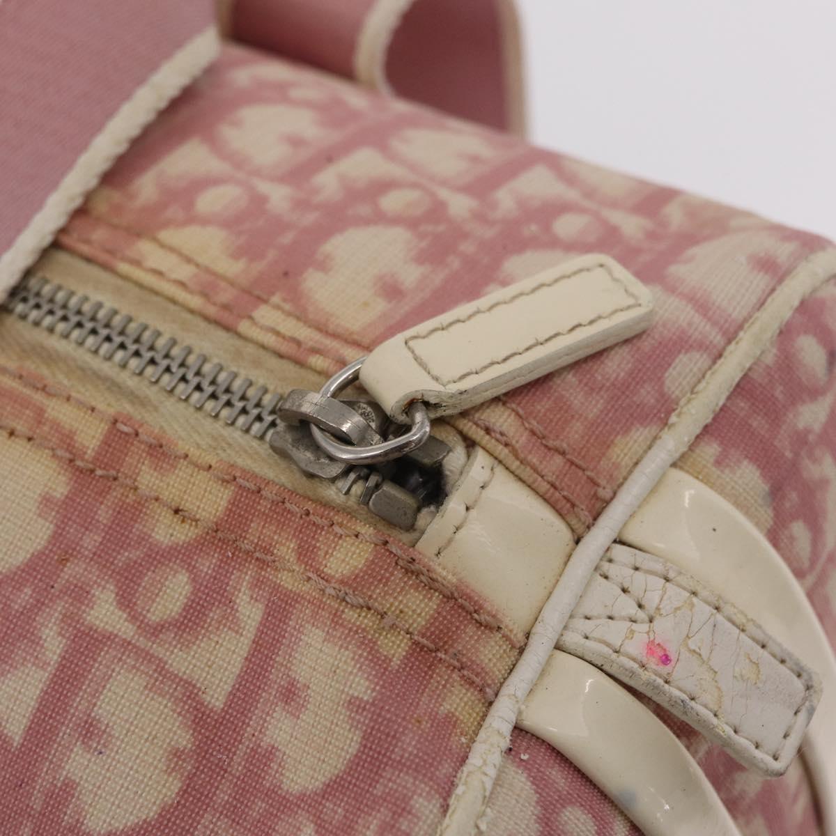 Christian Dior Trotter Hand Bag PVC Pink Silver Auth mr2982