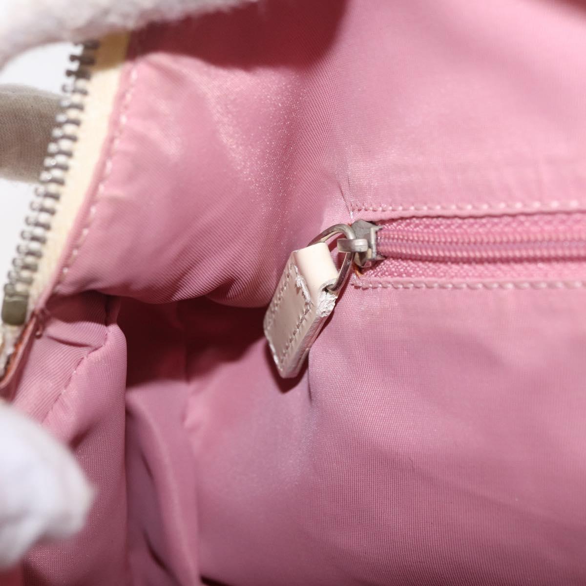 Christian Dior Trotter Hand Bag PVC Pink Silver Auth mr2982