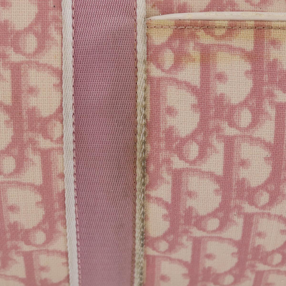 Christian Dior Trotter Hand Bag PVC Pink Silver Auth mr2982