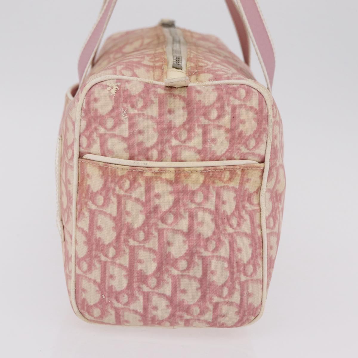 Christian Dior Trotter Hand Bag PVC Pink Silver Auth mr2982