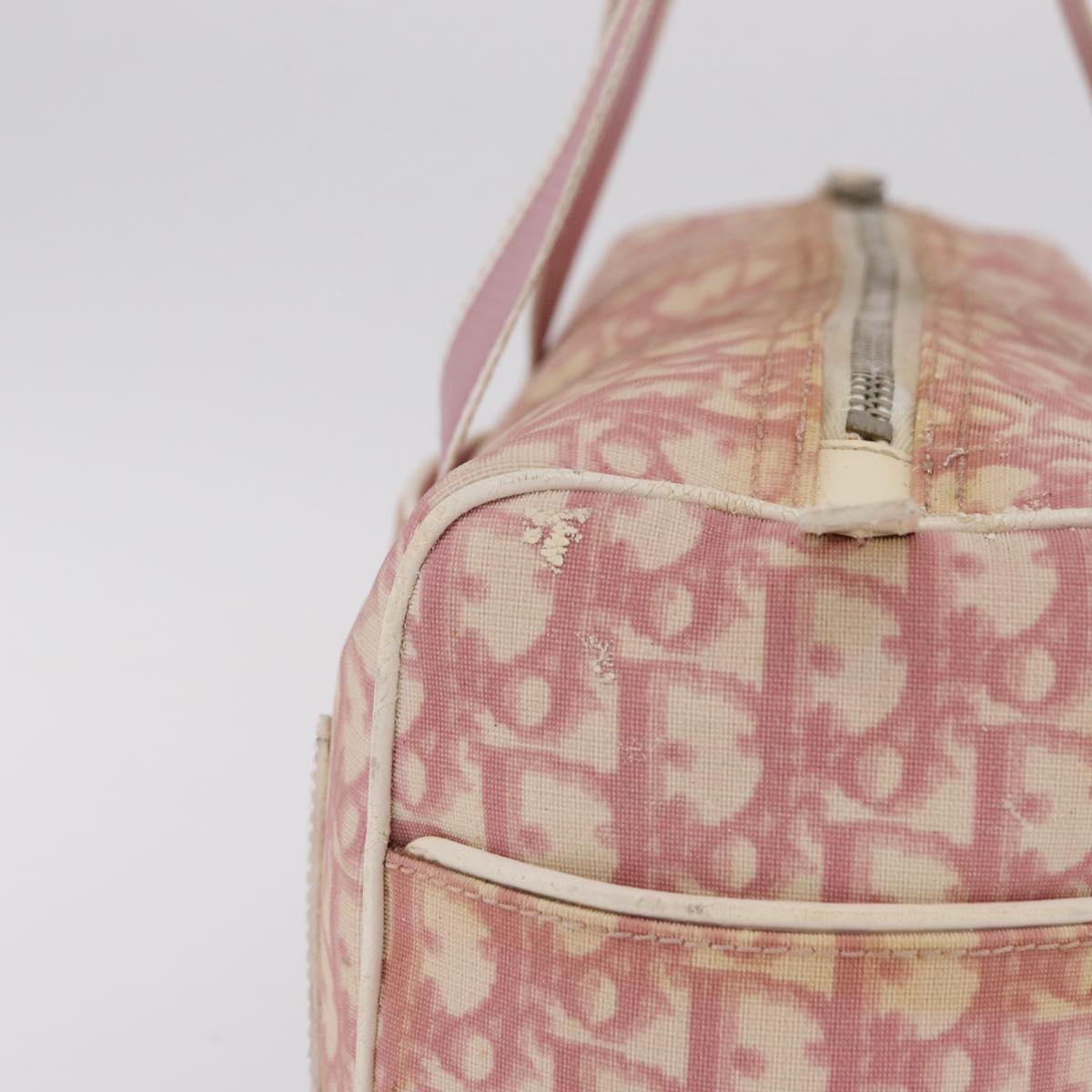 Christian Dior Trotter Hand Bag PVC Pink Silver Auth mr2982