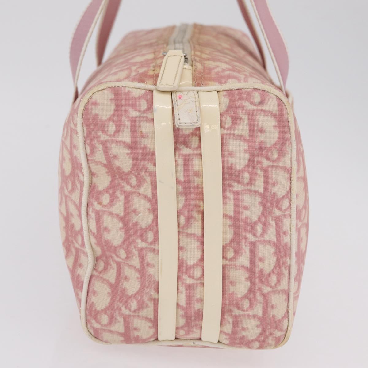 Christian Dior Trotter Hand Bag PVC Pink Silver Auth mr2982