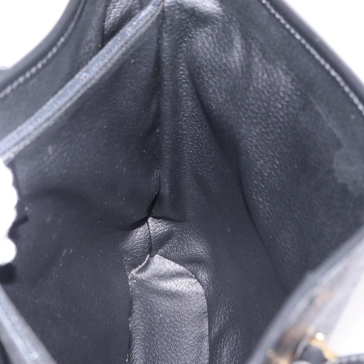 CELINE Macadam Canvas Tote Bag PVC Black Gold Tone Auth mr2983A