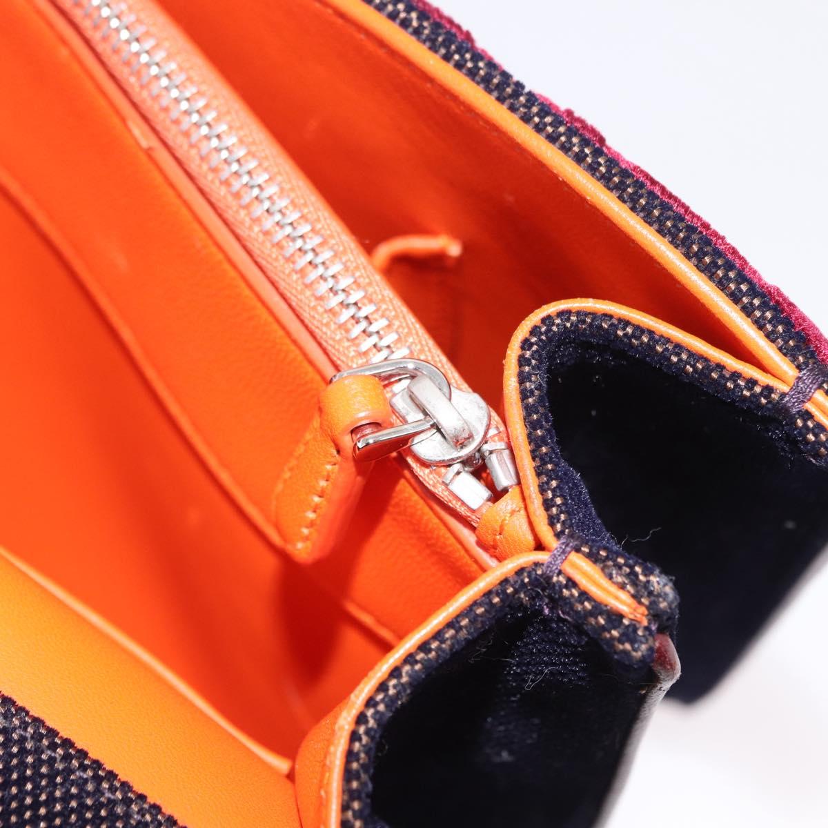 Christian Dior Oblique Diorama Hand Bag Velor 2way Red Silver Auth mr2986V