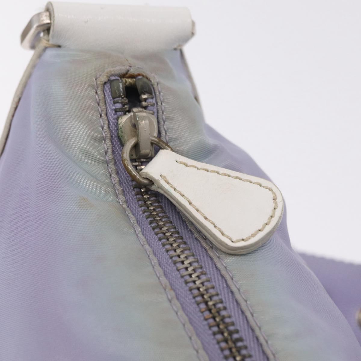 PRADA Shoulder Bag Nylon Purple Silver Auth mr2990