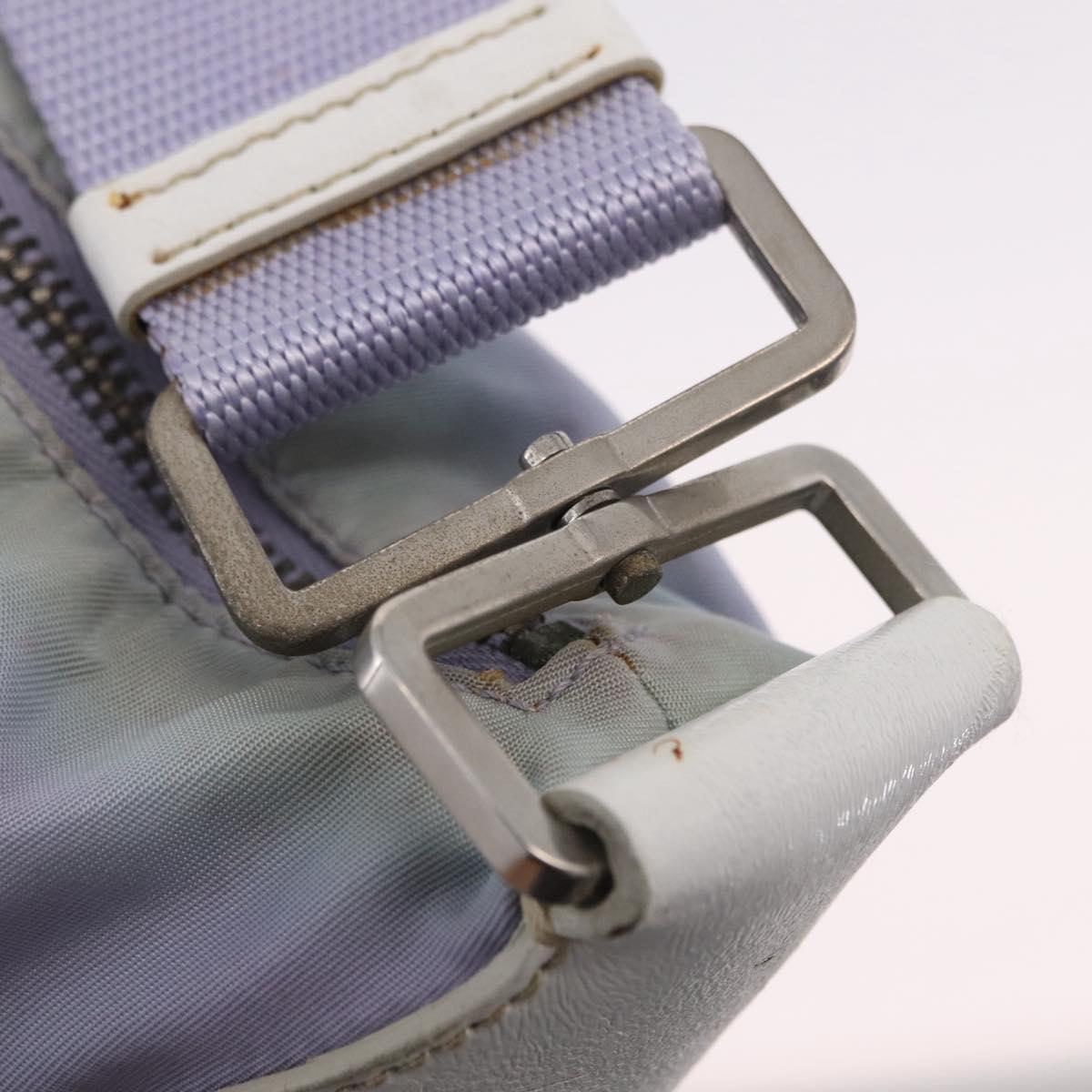 PRADA Shoulder Bag Nylon Purple Silver Auth mr2990