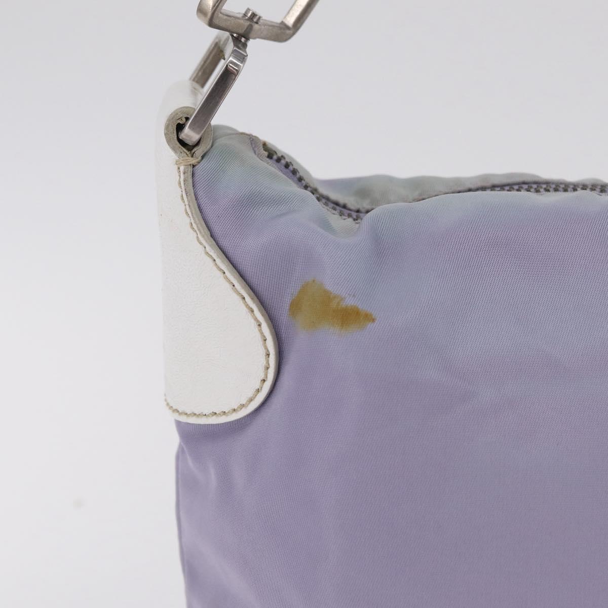 PRADA Shoulder Bag Nylon Purple Silver Auth mr2990