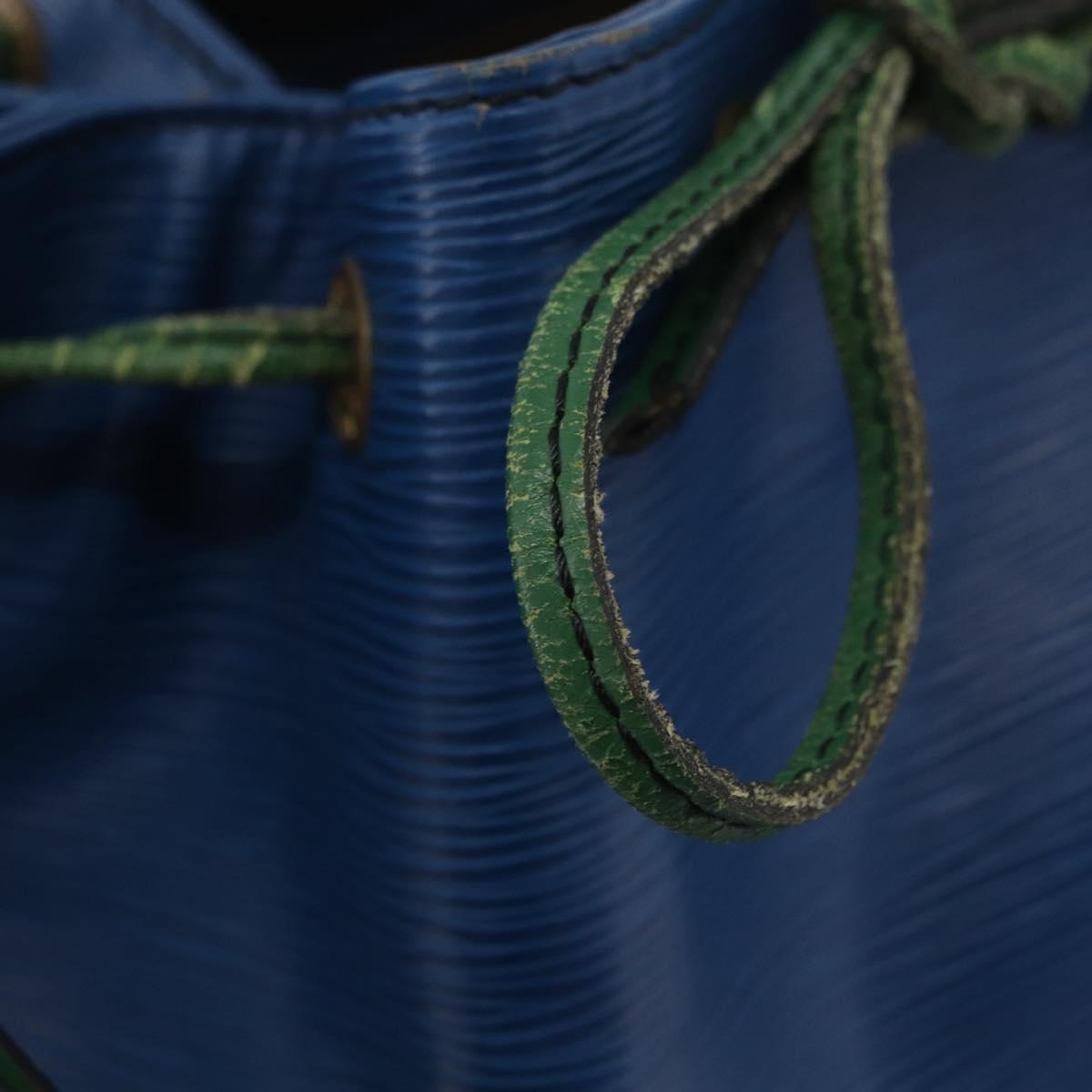 LOUIS VUITTON Epi Noe Shoulder Bag Green Blue M44044 LV Auth mr2992