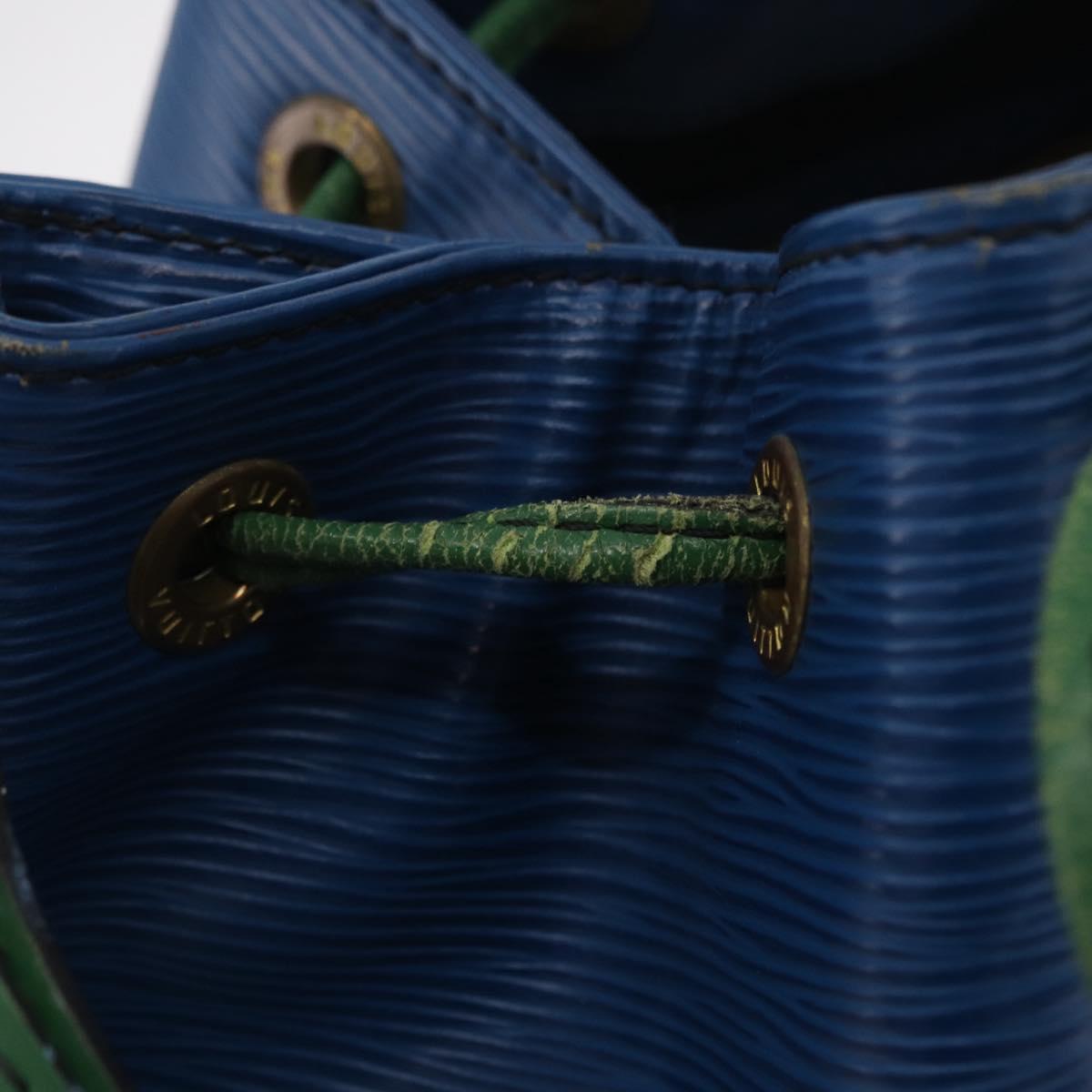LOUIS VUITTON Epi Noe Shoulder Bag Green Blue M44044 LV Auth mr2992