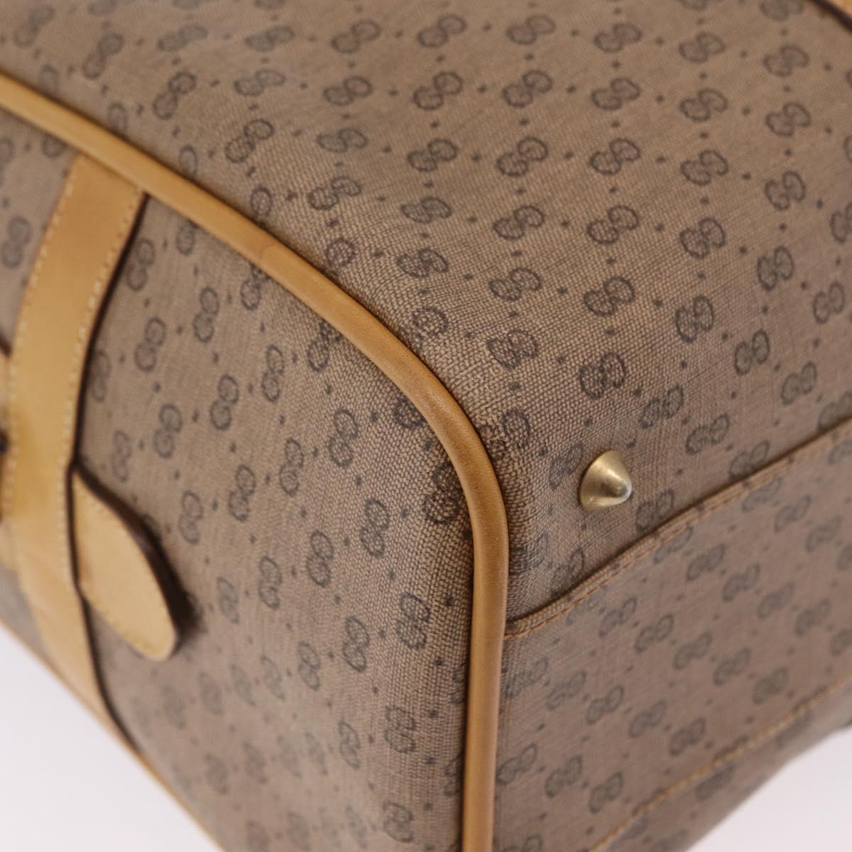 GUCCI Micro GG Web Sherry Line Hand Bag PVC 2way Beige 002 58 4422 Auth mr2994