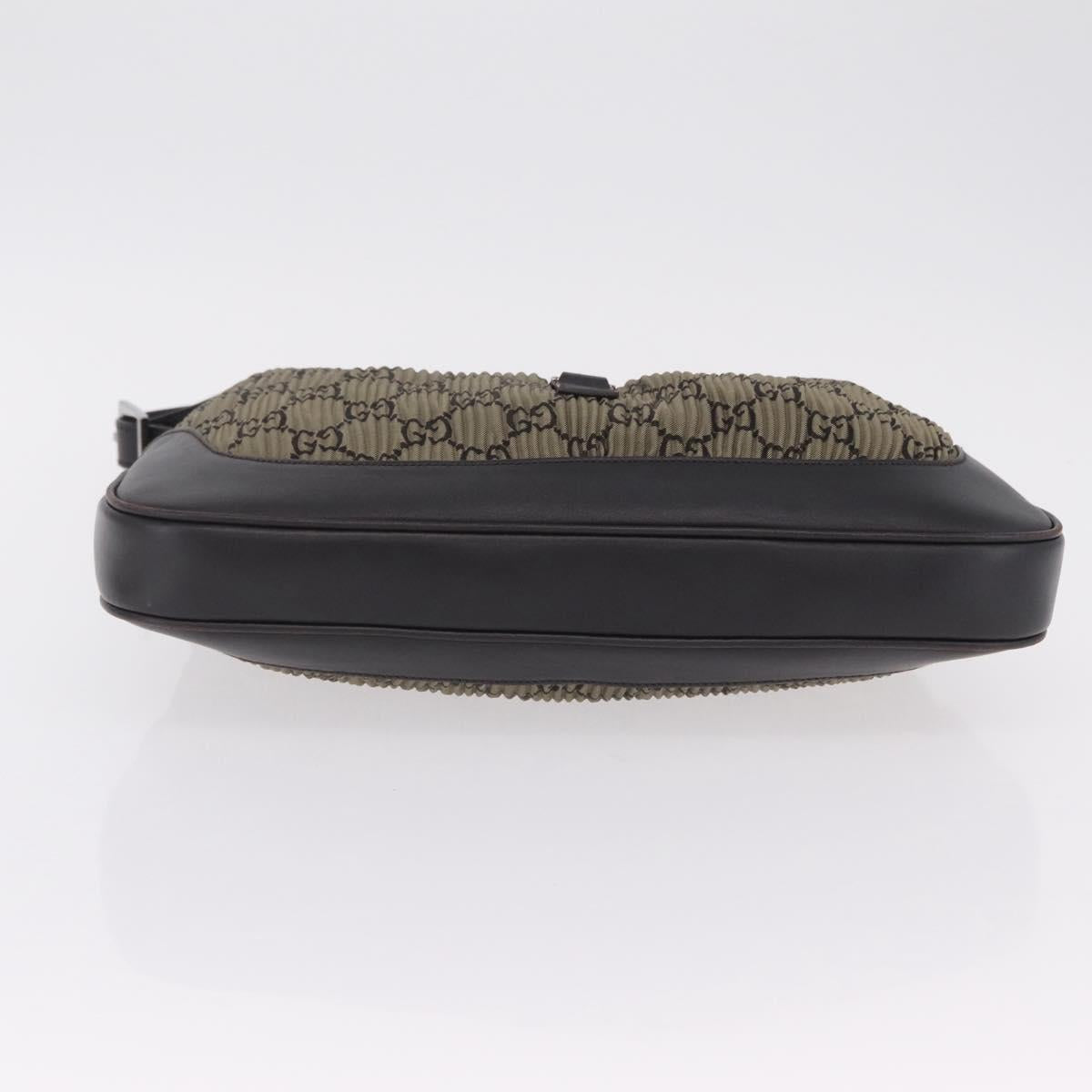GUCCI GG Canvas Jackie Shoulder Bag Brown Silver 001 3306 Auth mr3000V