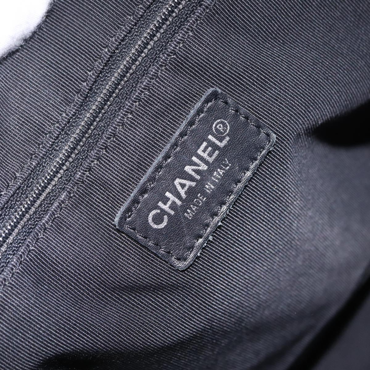 CHANEL Hand Bag Caviar Skin Black Gold Tone CC Auth mr3003V