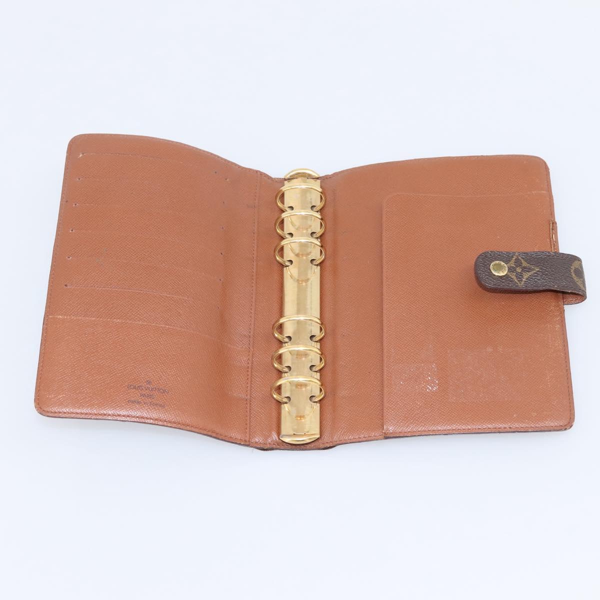LOUIS VUITTON Monogram Agenda MM Day Planner Cover R20105 LV Auth mr3007
