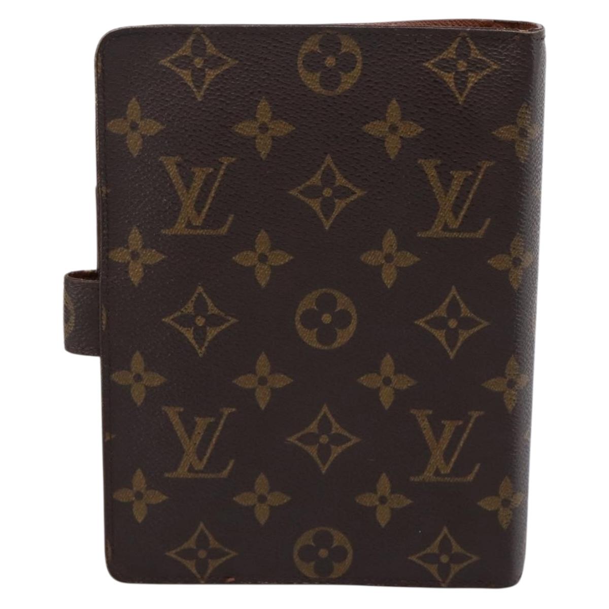 LOUIS VUITTON Monogram Agenda MM Day Planner Cover R20105 LV Auth mr3007