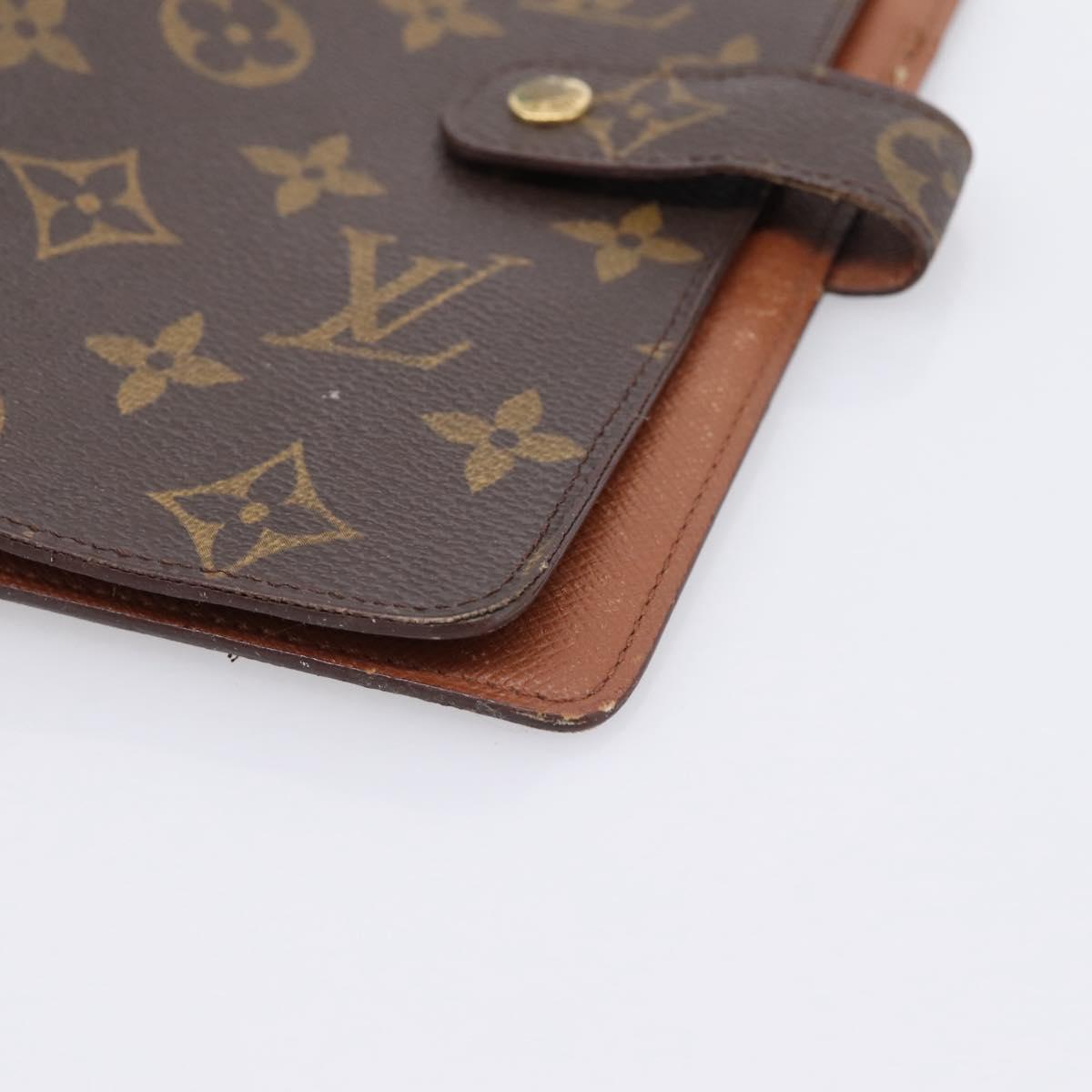 LOUIS VUITTON Monogram Agenda MM Day Planner Cover R20105 LV Auth mr3007