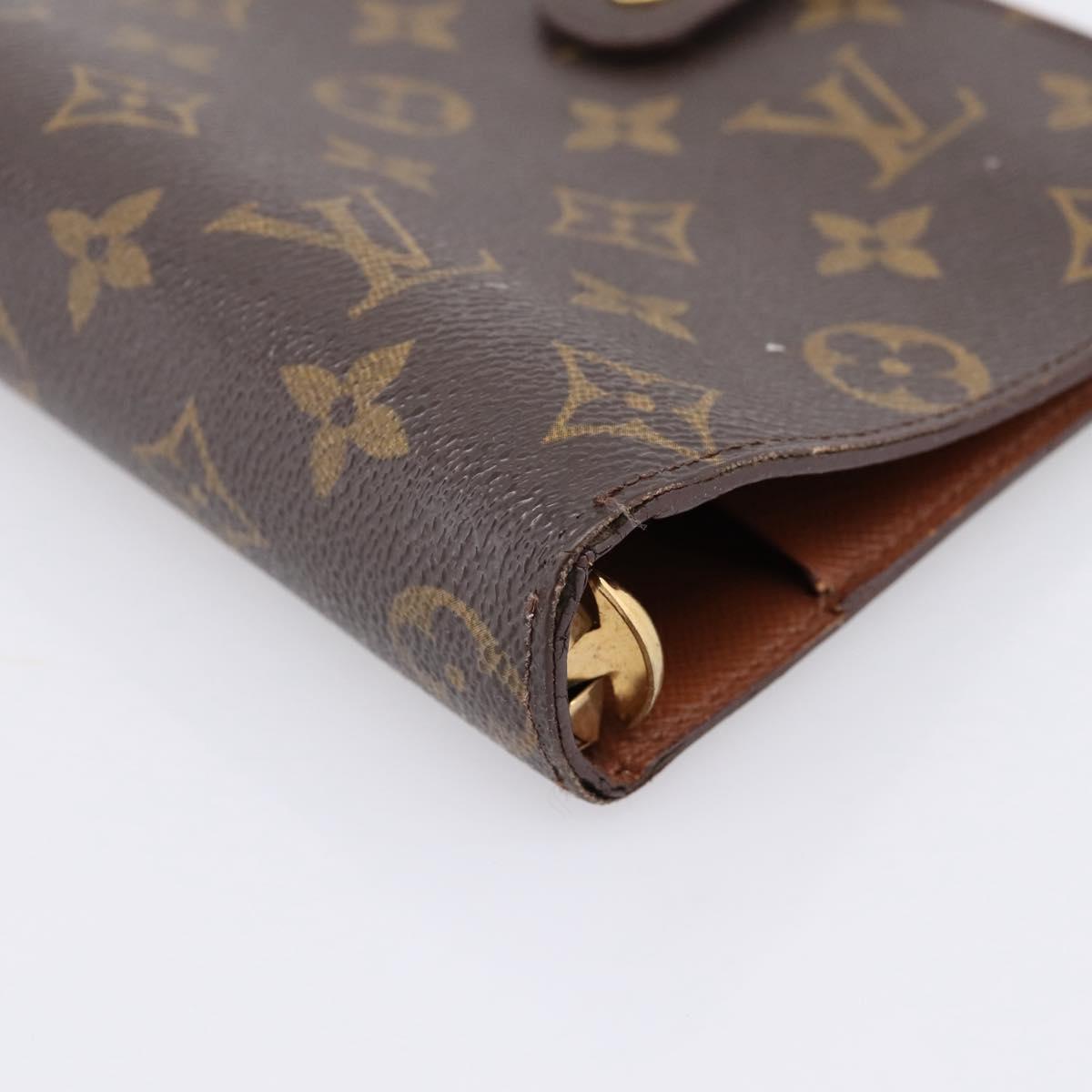 LOUIS VUITTON Monogram Agenda MM Day Planner Cover R20105 LV Auth mr3007