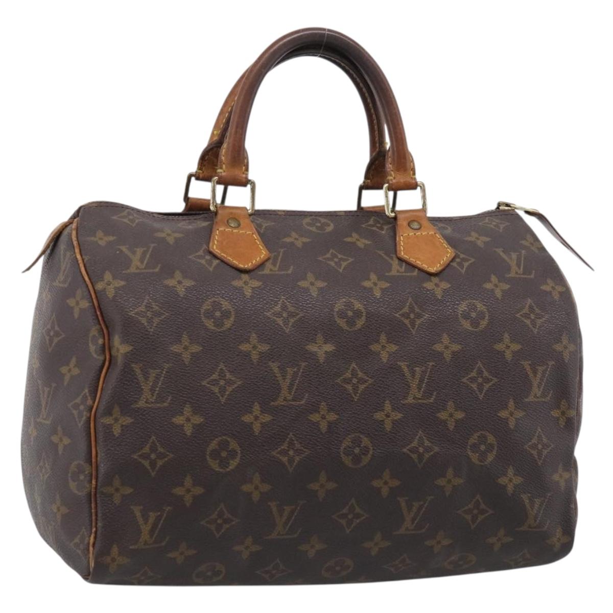 LOUIS VUITTON Monogram Speedy 30 Hand Bag M41526 LV Auth mr3009