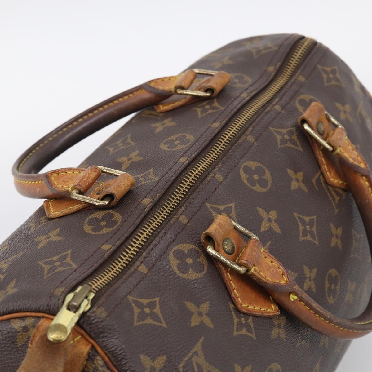 LOUIS VUITTON Monogram Speedy 30 Hand Bag M41526 LV Auth mr3009