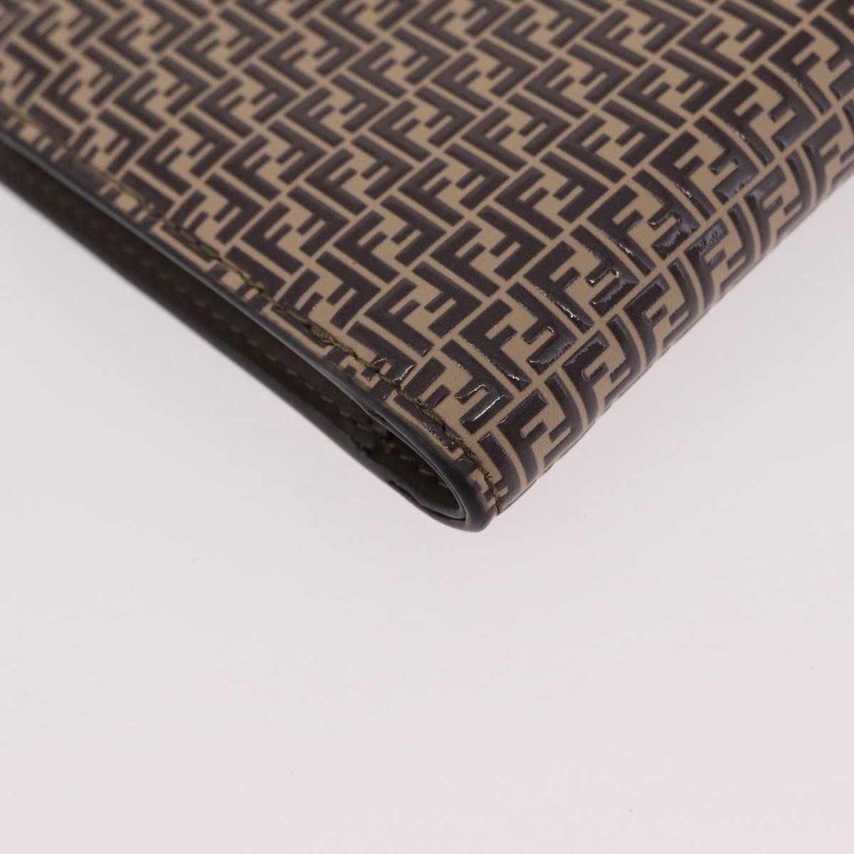 FENDI Zucchino Wallet PVC Brown Gold Tone 8M0447 Auth mr3010V
