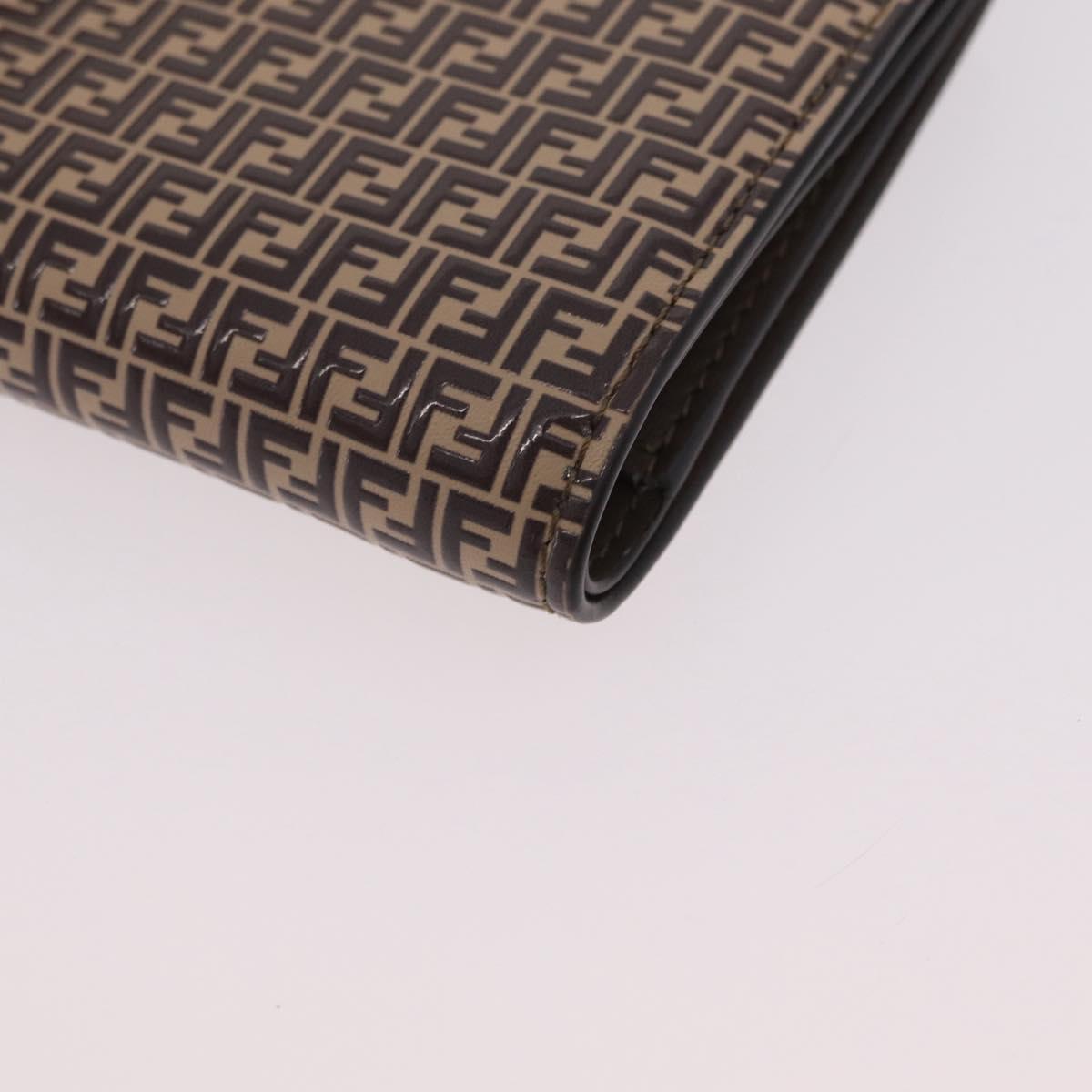 FENDI Zucchino Wallet PVC Brown Gold Tone 8M0447 Auth mr3010V