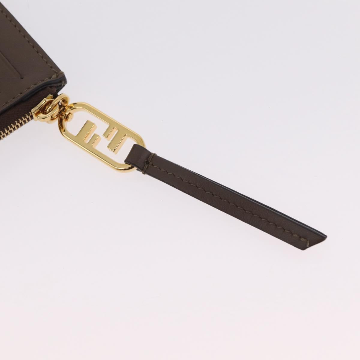 FENDI Zucchino Wallet PVC Brown Gold Tone 8M0447 Auth mr3010V