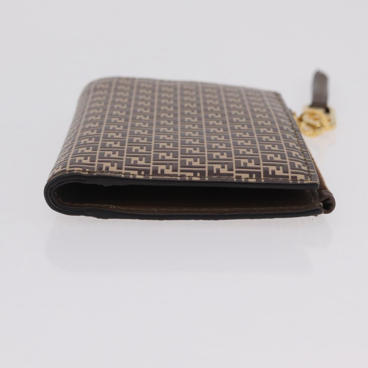 FENDI Zucchino Wallet PVC Brown Gold Tone 8M0447 Auth mr3010V