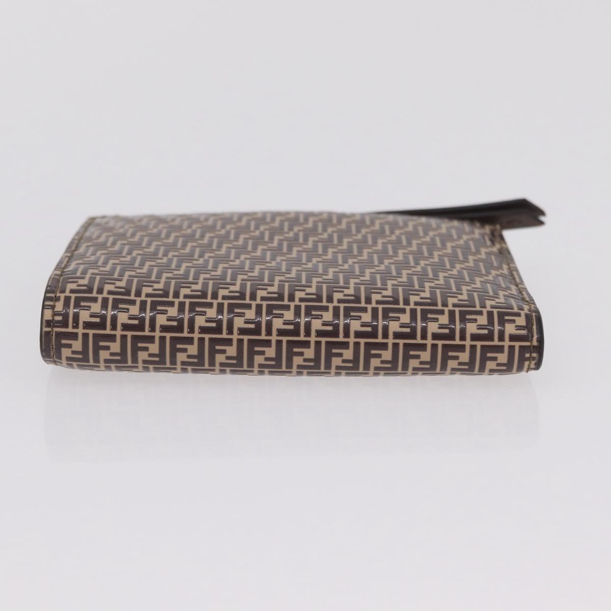 FENDI Zucchino Wallet PVC Brown Gold Tone 8M0447 Auth mr3010V