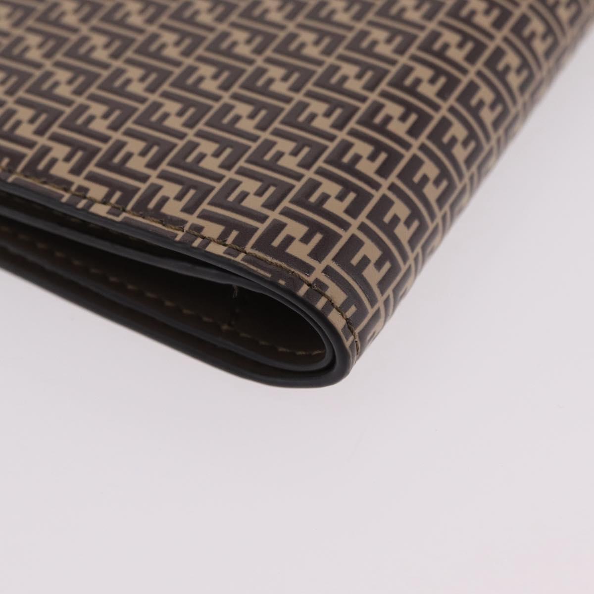 FENDI Zucchino Wallet PVC Brown Gold Tone 8M0447 Auth mr3010V