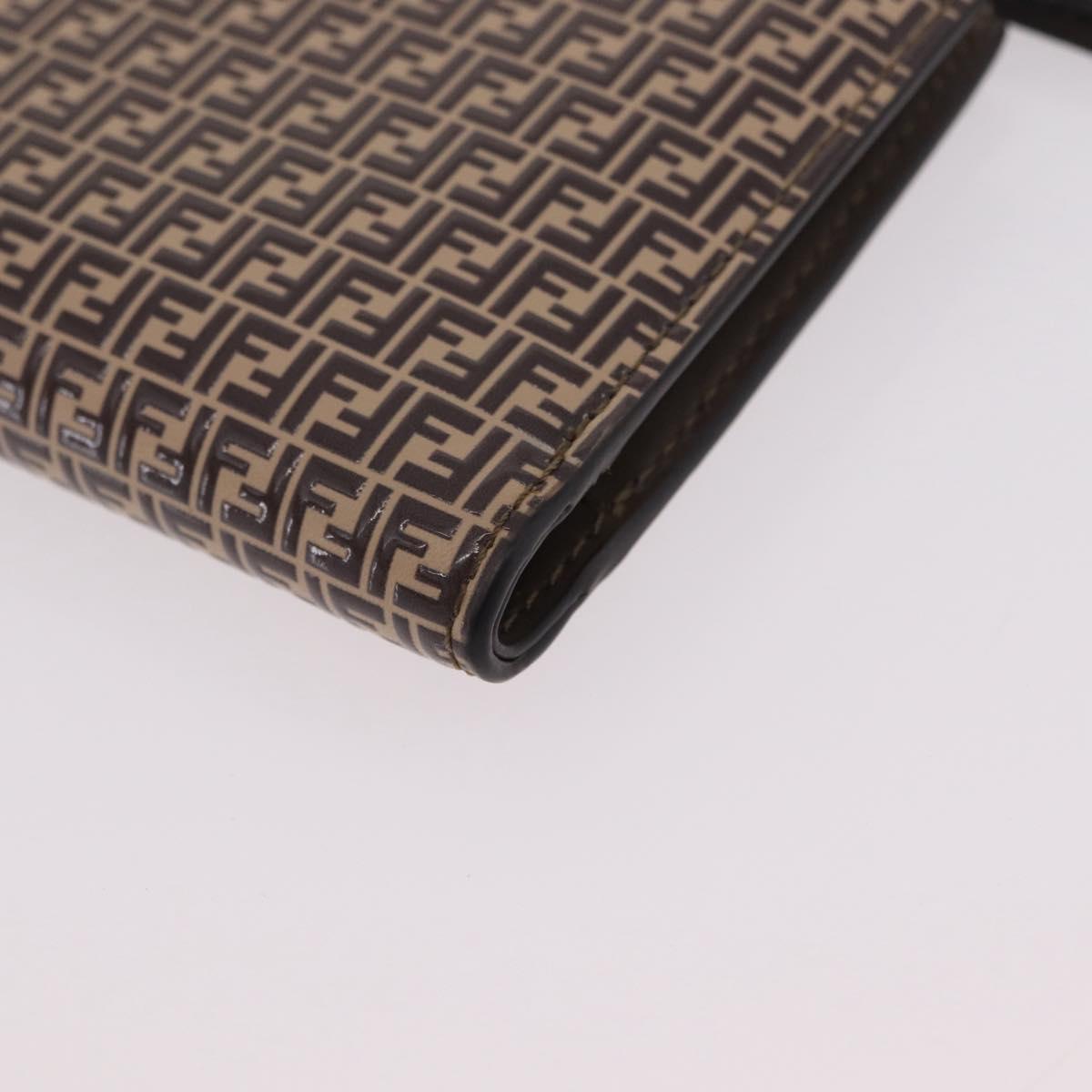 FENDI Zucchino Wallet PVC Brown Gold Tone 8M0447 Auth mr3010V