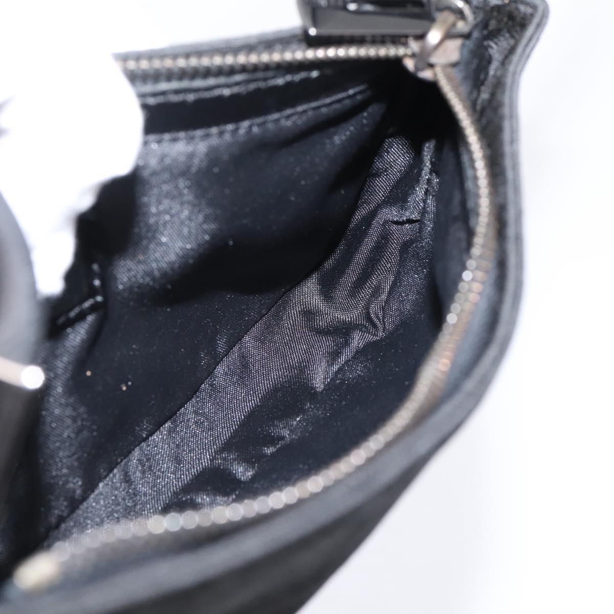 FENDI Zucca Canvas Accessory Pouch Black Silver 8BR041 Auth mr3012V