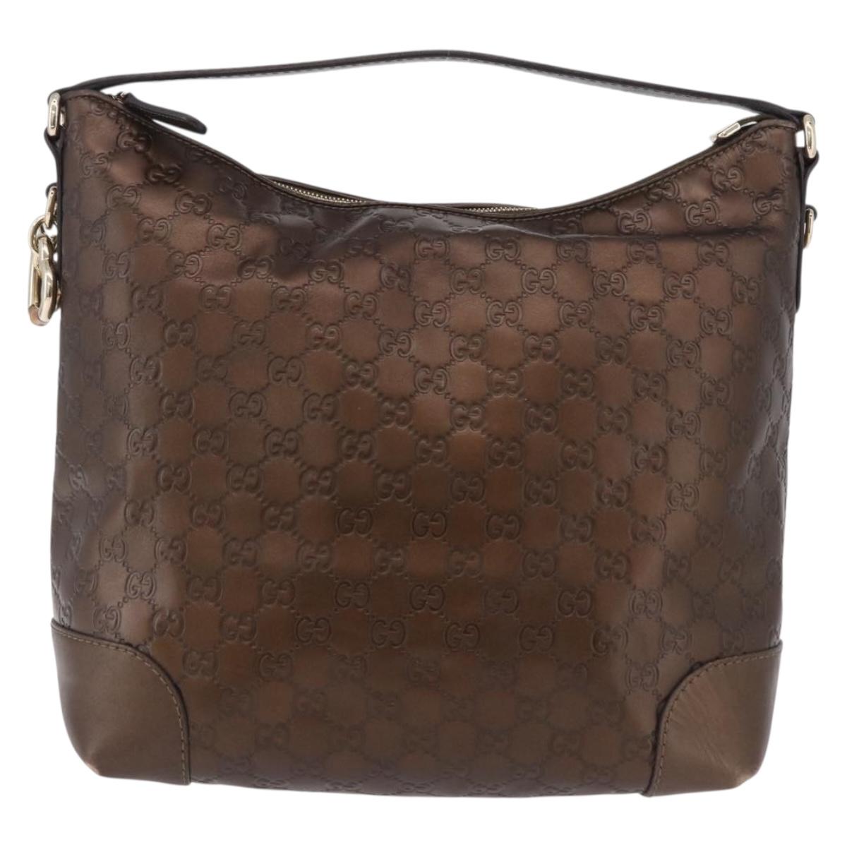 GUCCI GuccissimaGG Shoulder Bag Leather Bronze Gold Tone 269958 Auth mr3015A