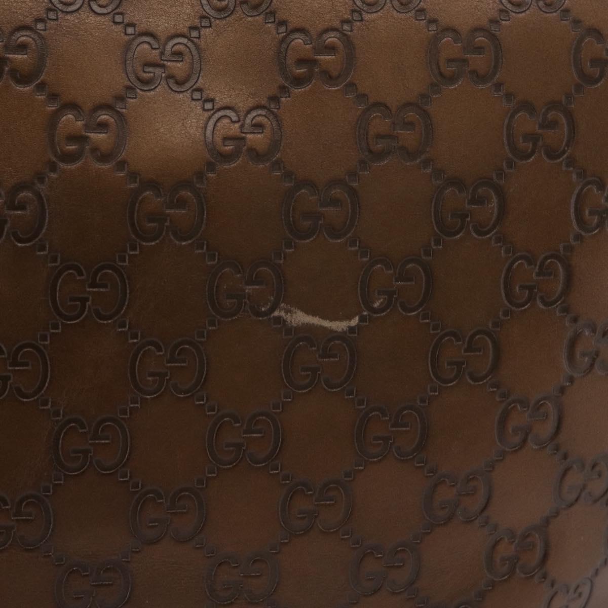 GUCCI GuccissimaGG Shoulder Bag Leather Bronze Gold Tone 269958 Auth mr3015A