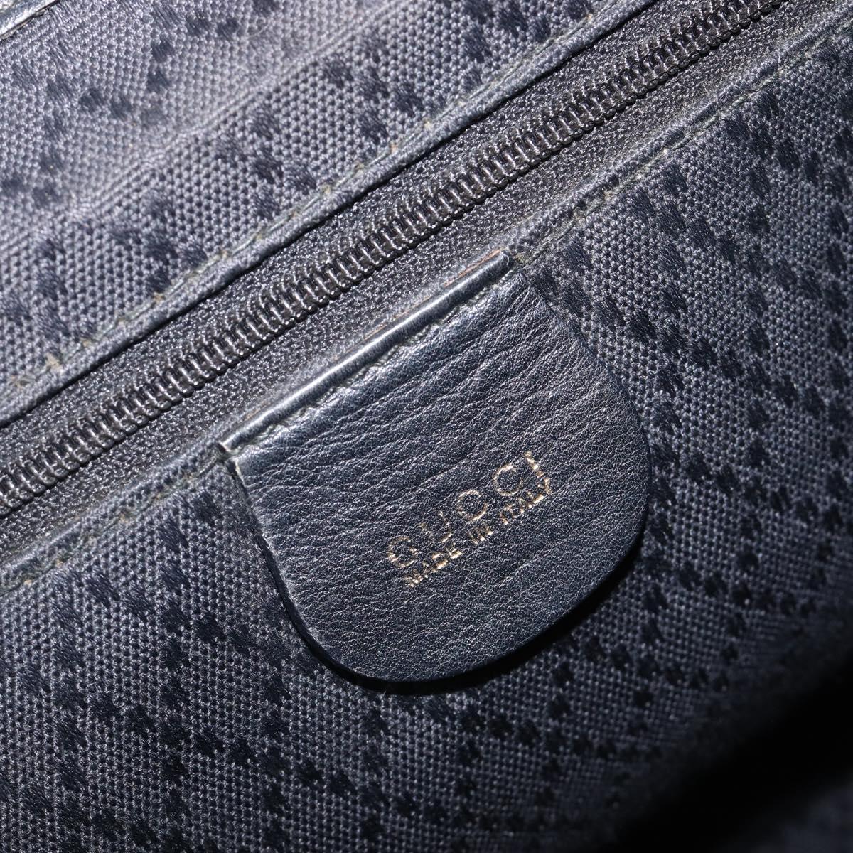 GUCCI Bamboo Backpack Leather Black Gold Tone 003 38 0016 Auth mr3026A
