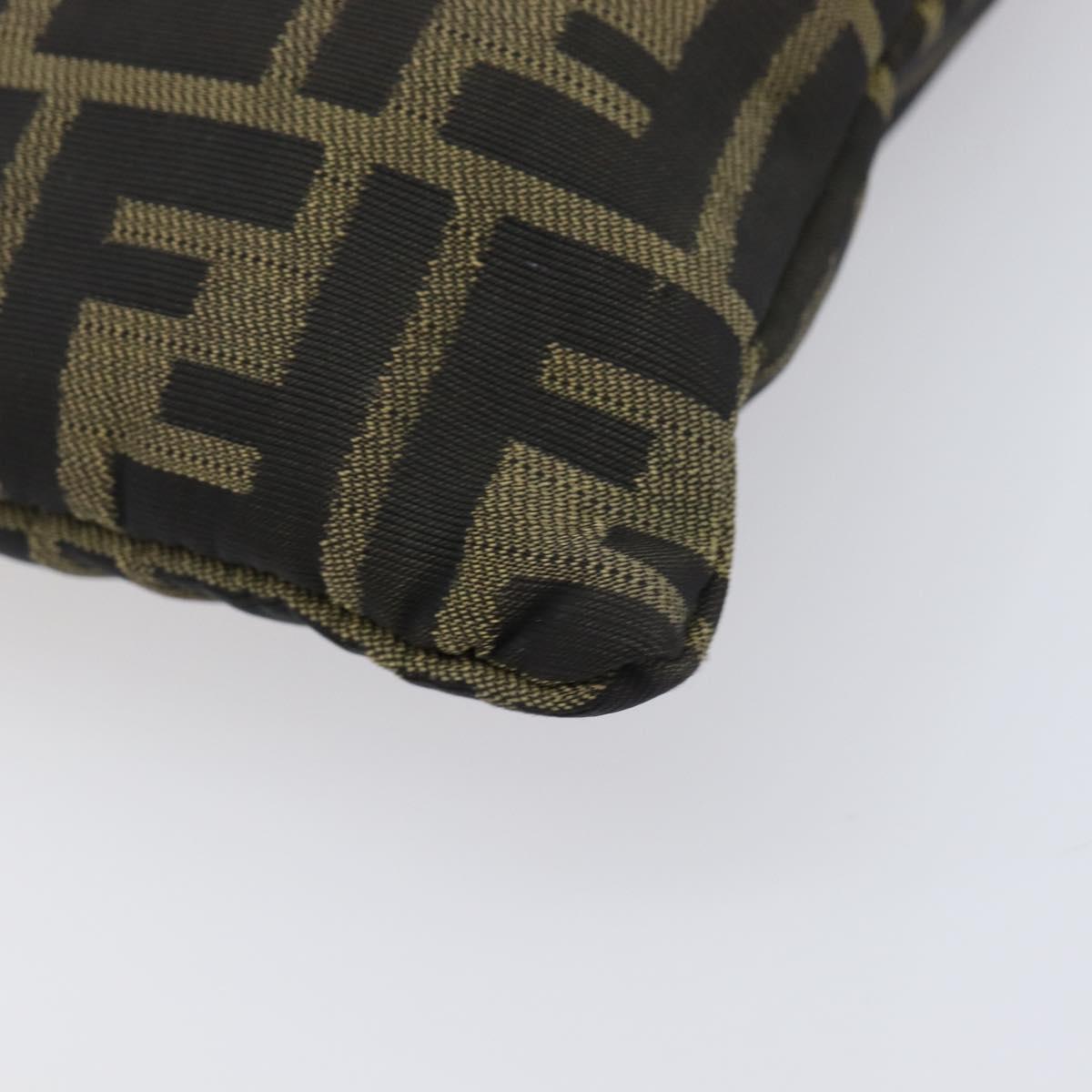 FENDI Zucca Canvas Hand Bag Brown Auth mr3027