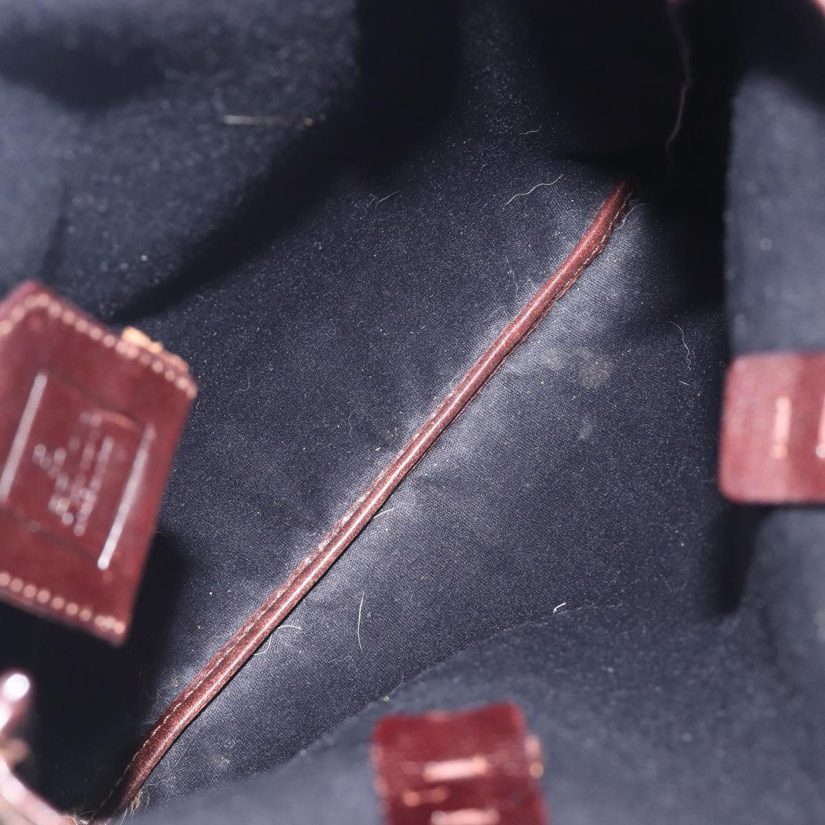 FENDI Zucca Canvas Hand Bag Brown Auth mr3027