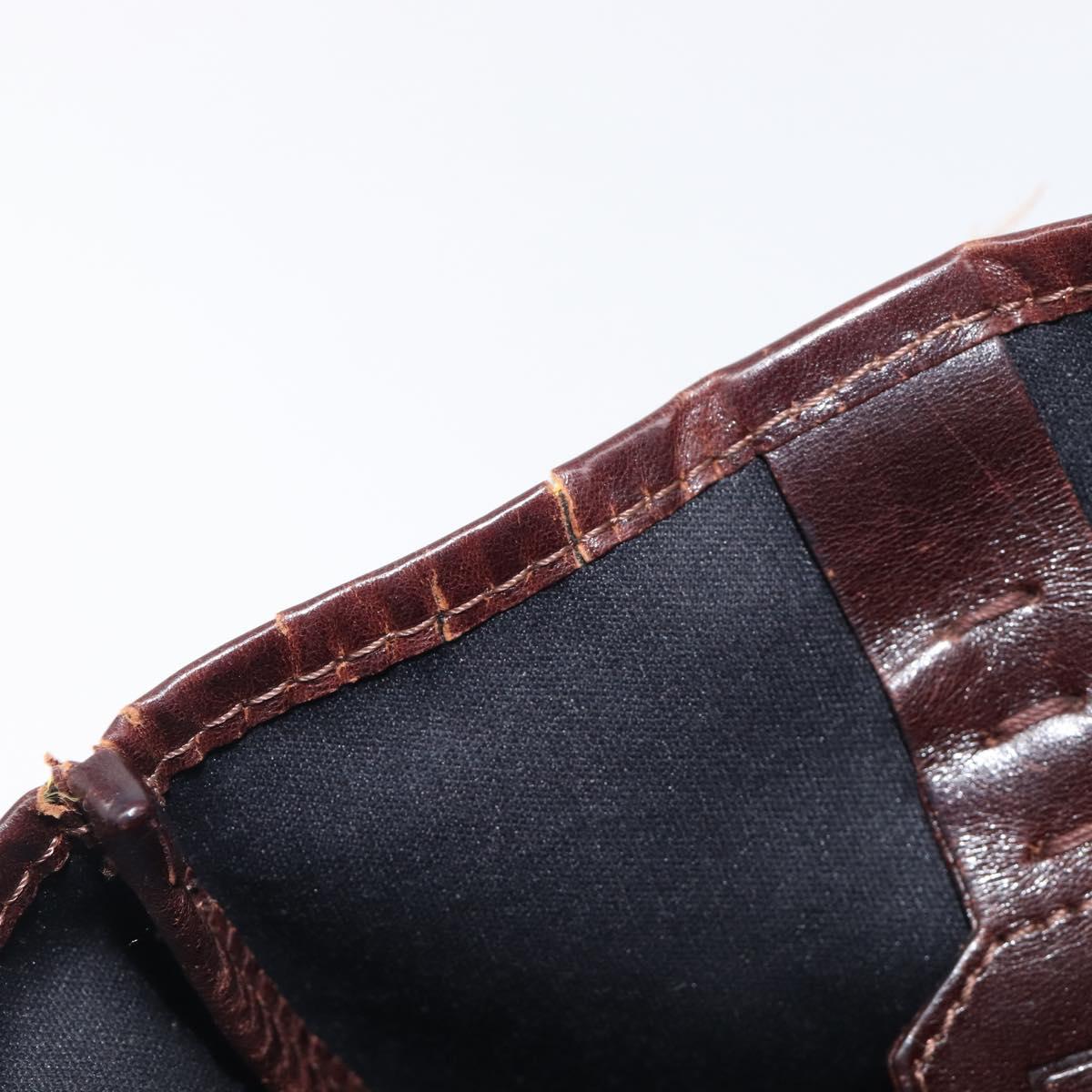 FENDI Zucca Canvas Hand Bag Brown Auth mr3027